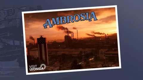 Official Grand Theft Auto VI postcard artwork for Ambrosia.