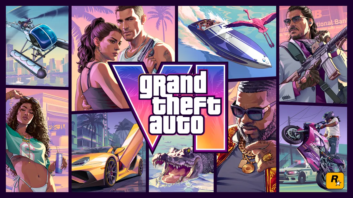Official Grand Theft Auto VI cover artwork published by Rockstar Games.