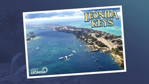 Official Grand Theft Auto VI postcard artwork for Leonida Keys.