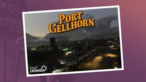Official Grand Theft Auto VI postcard artwork for Port Gellhorn.